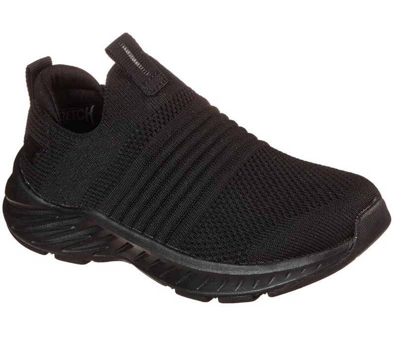 Skechers Pojkar Svarta Slip On - Elite Rush - Valow - Sverige (OAMHQ-7350)